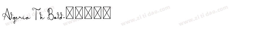 Algeria Th Bold字体转换